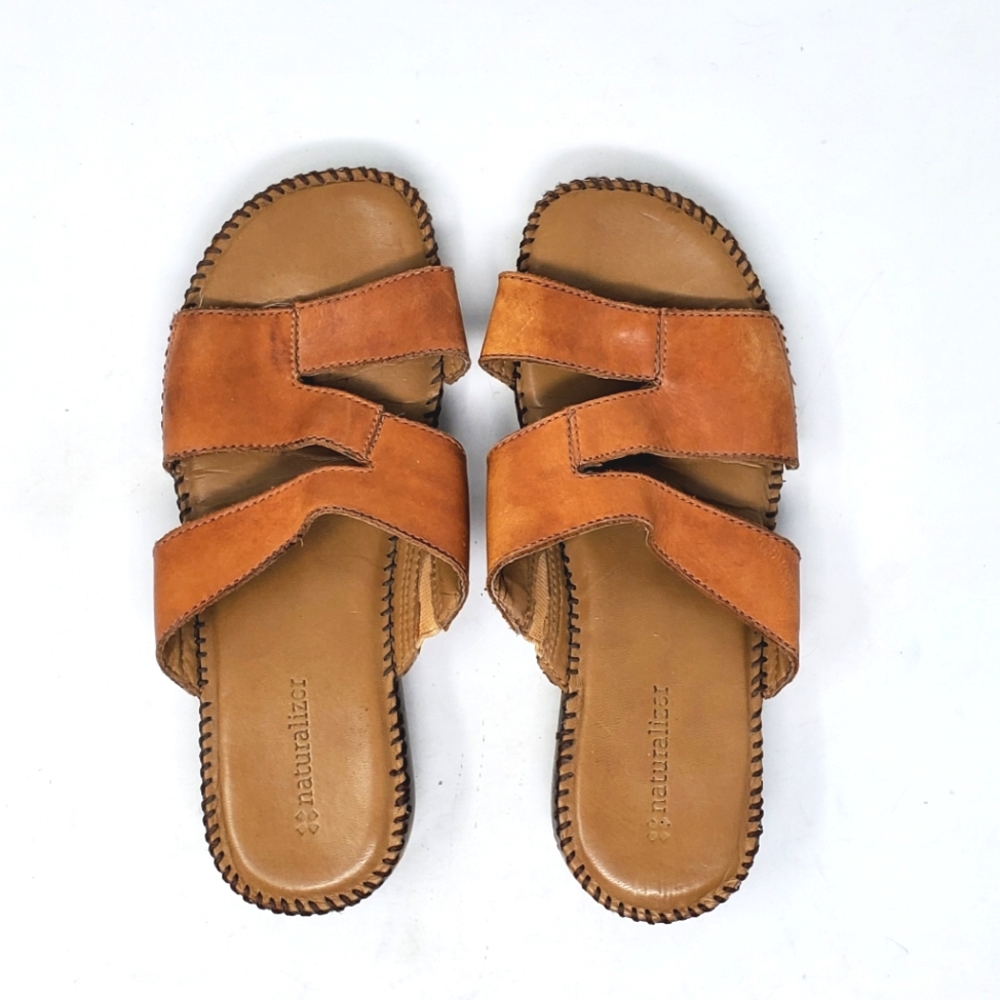 NATURALIZER Leather Slide Sandals Size 6.5